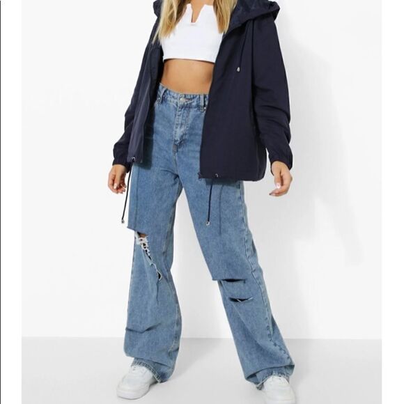 Van Heusen Blue Windbreaker Jacket - Picture 2 of 16